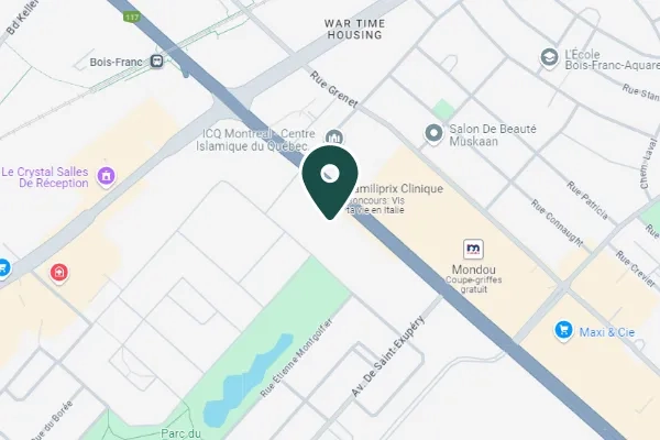 L'Institut de la Cataracte Montreal St-Laurent map