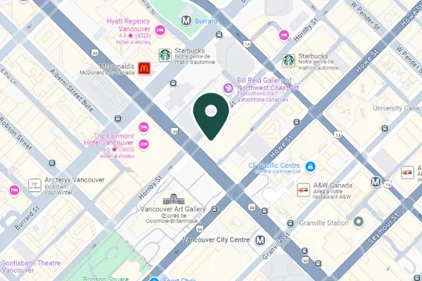 The Cataract Institute Vancouver map